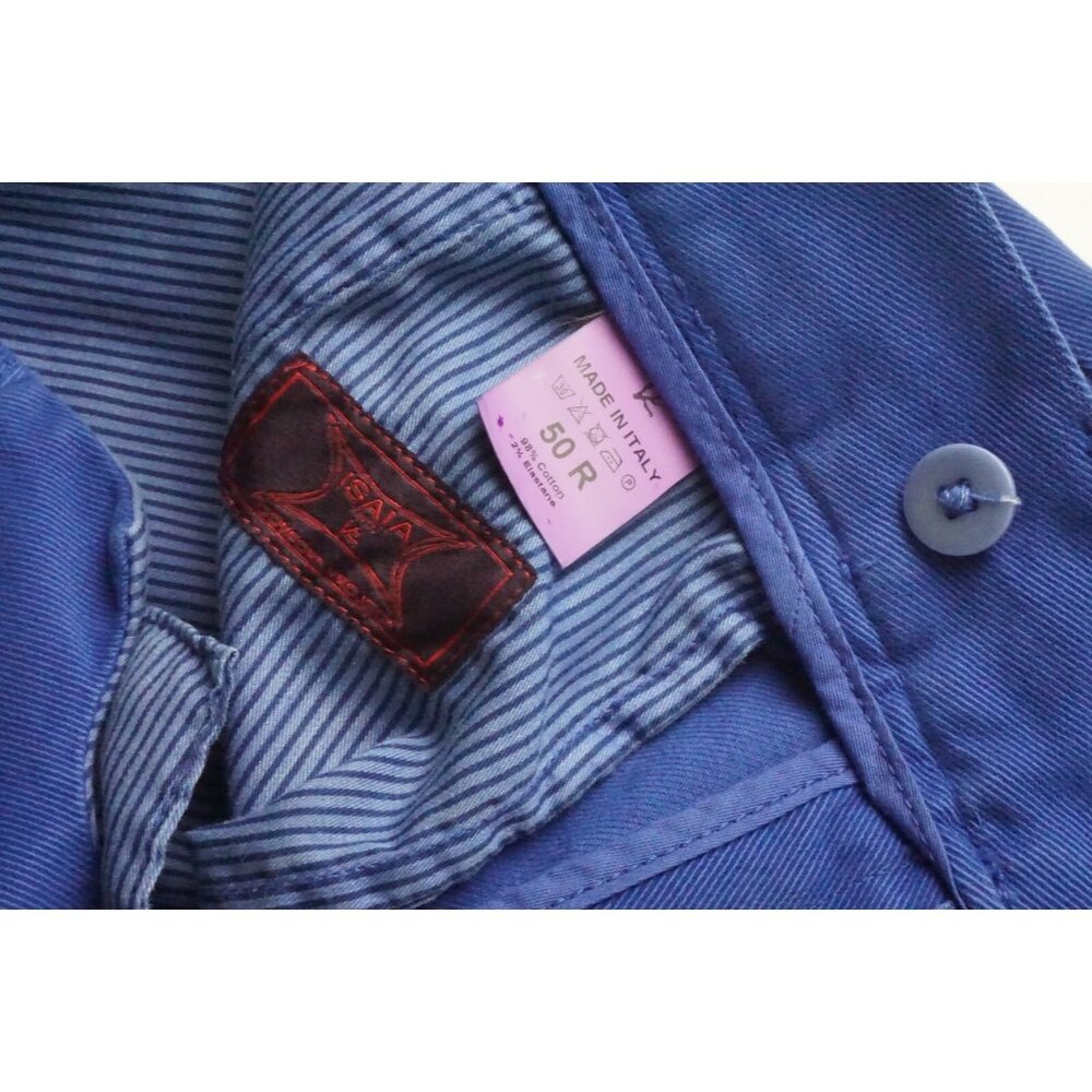 Isaia Napoli Sportivo Comfort Cotton Blend Vibrant Blue Shorts 50R BRAND NEW - Picture 4 of 6